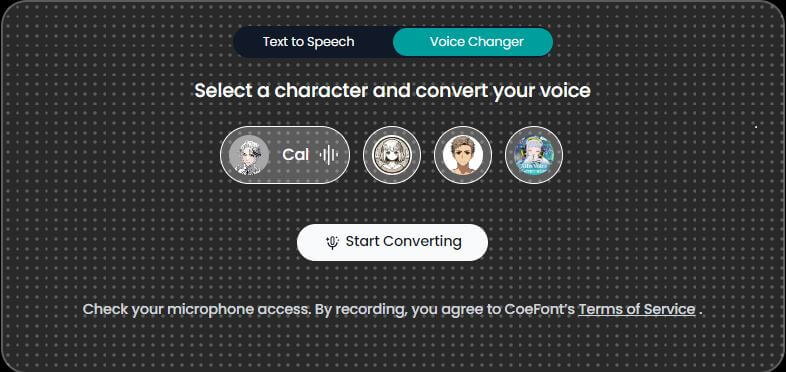 coefont voice changer