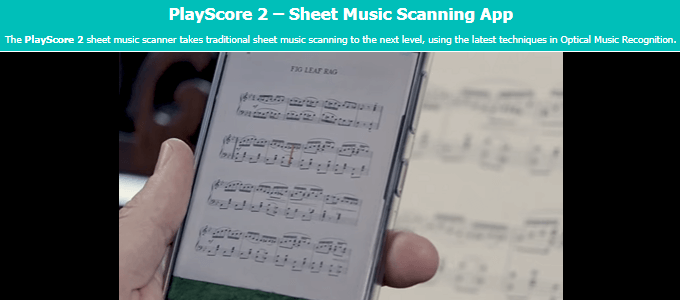 楽譜読み取りサイトplayscore