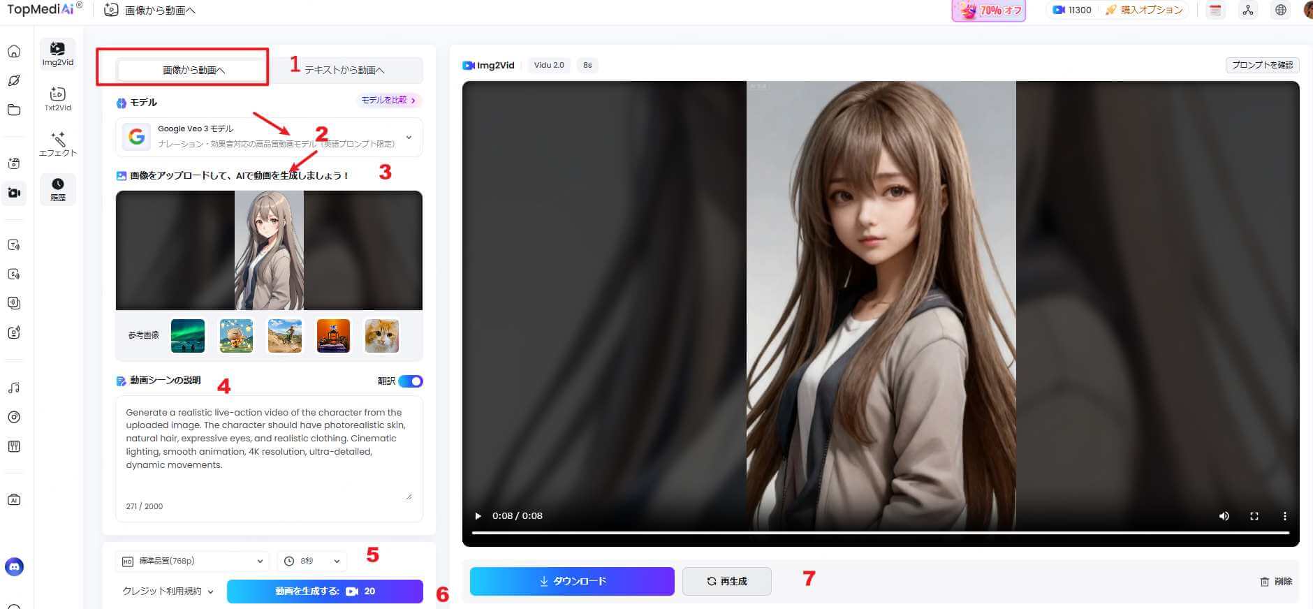 アニメキャラをリアル化する