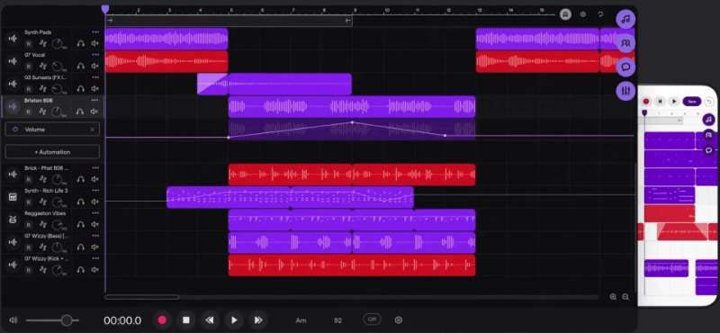 スマホ作曲サイトsoundtrap