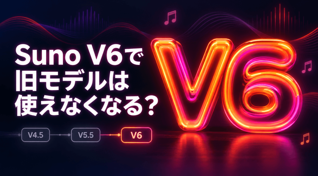 Suno V6で旧モデルは使えなくなる？