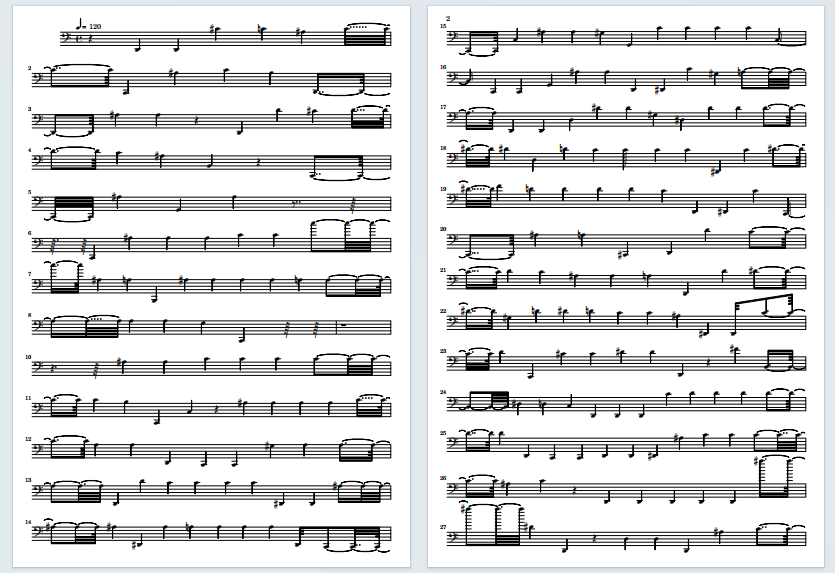 topmediai sheet music sample