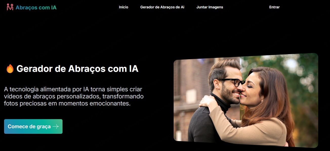 ai hugging site ia pessoas se abraçando