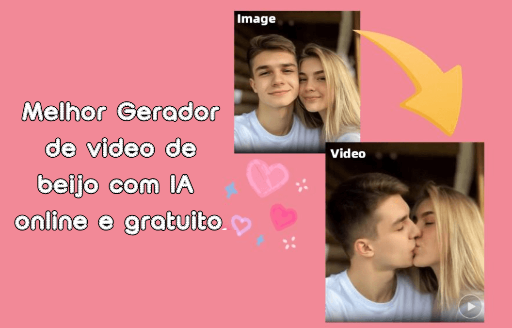 gerador de vídeo de beijo com IA grátis