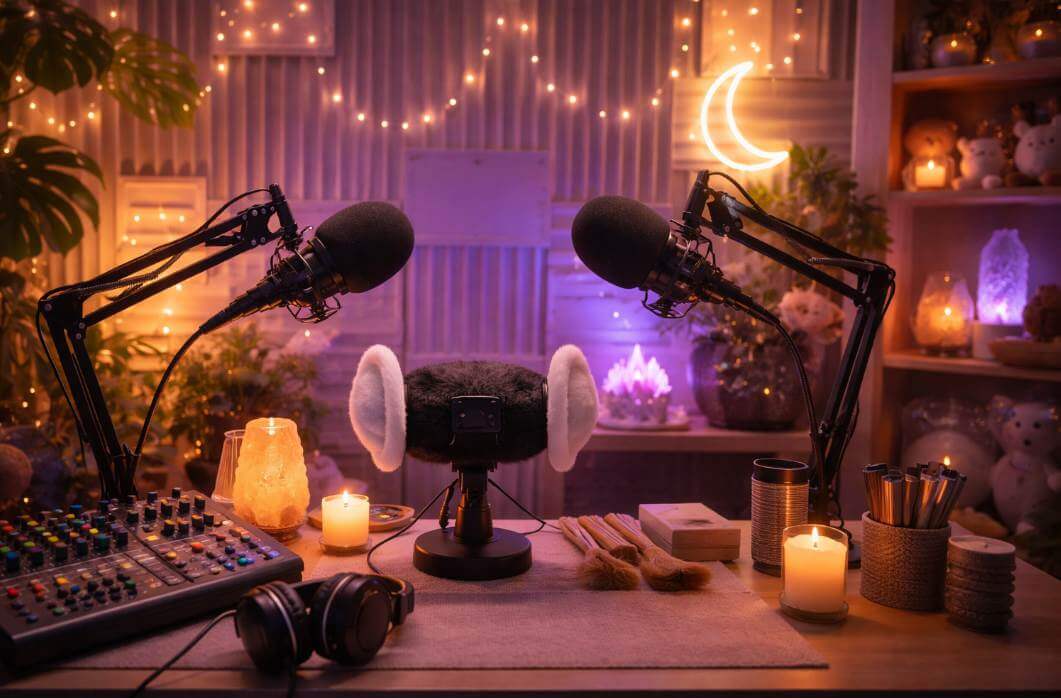 Microfone binaural para ASMR profissional