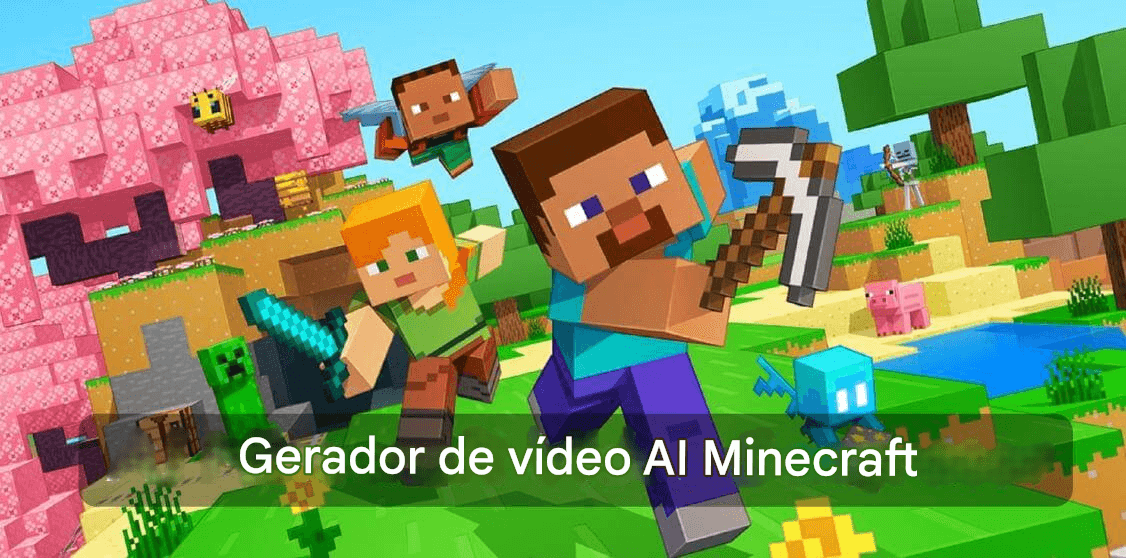 Os 5 melhores geradores de vídeos de Minecraft com IA [2025]