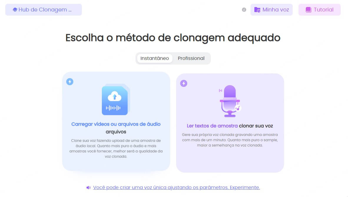 clonar voz com topmediai