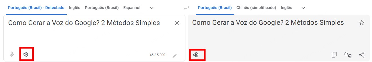 ouvir o texto ser lido pela voz do google