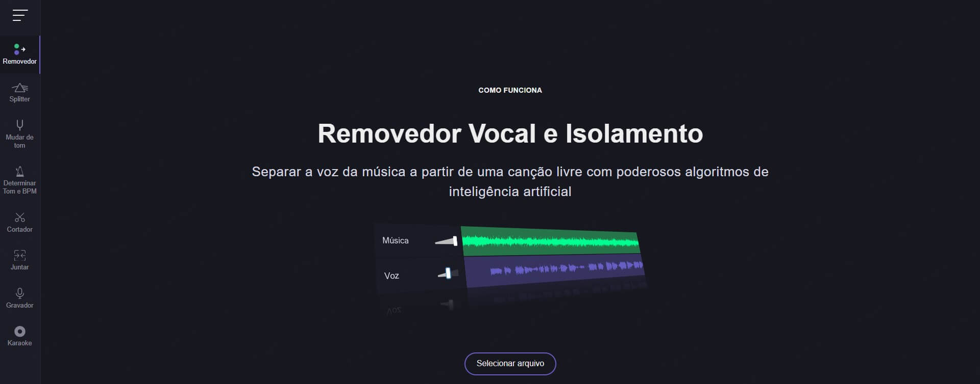 vocal remover separar voz de música