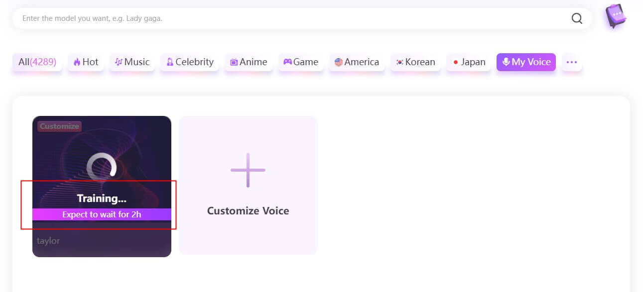 topmediai capa personalizada para voice ai