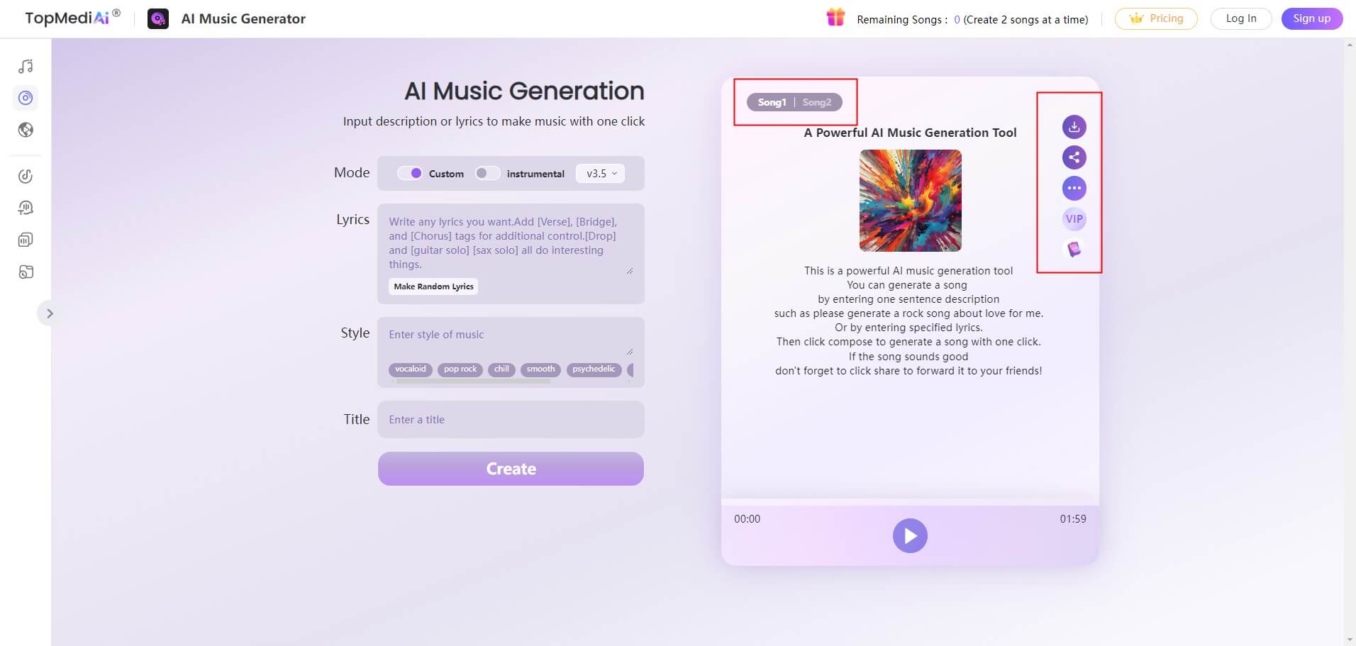 topmediai ai music share