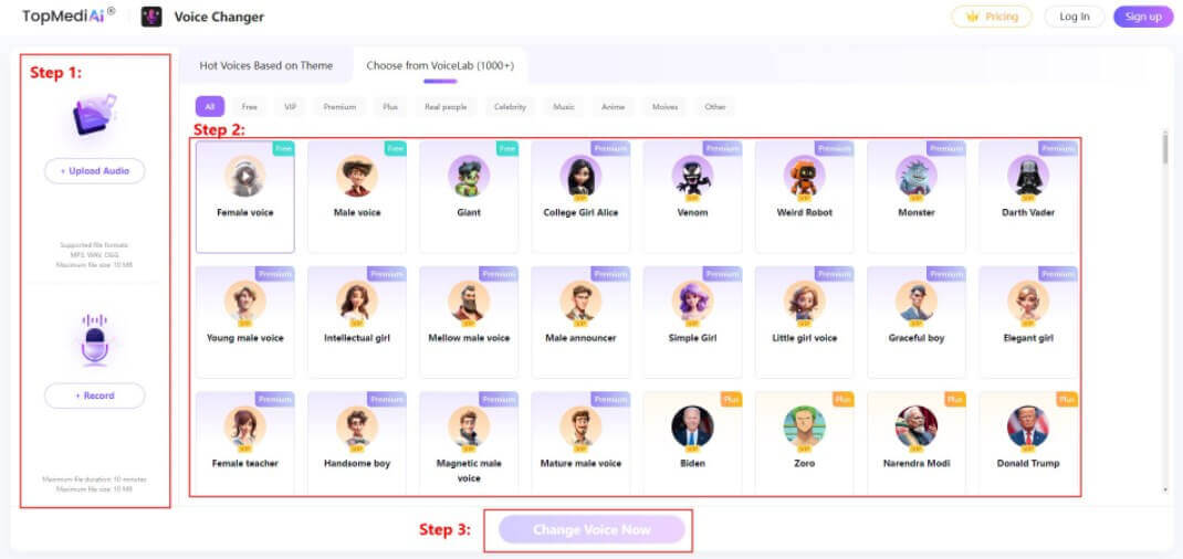topmediai voice changer