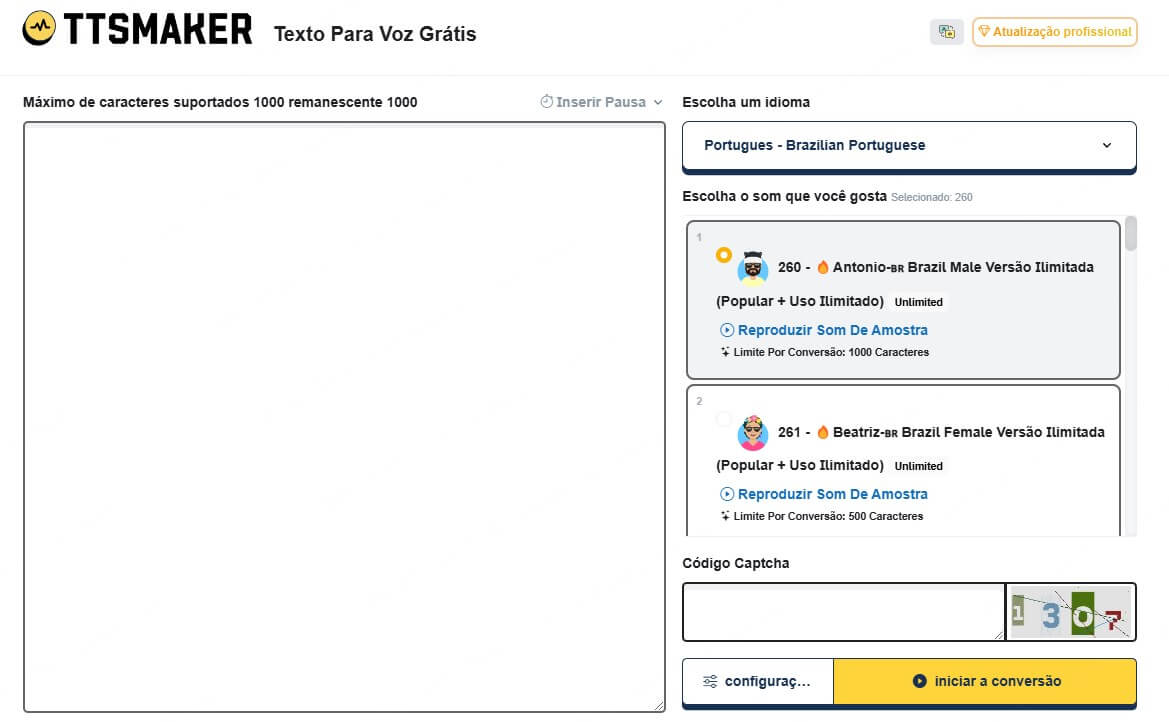 ttsmaker gerador de voz ia ilimitado