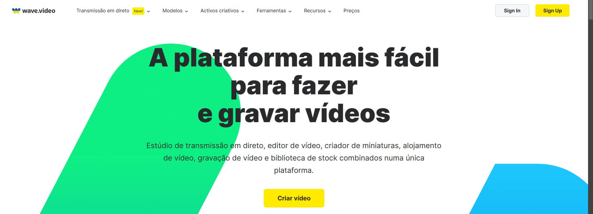 wave video colocar voz em vídeo