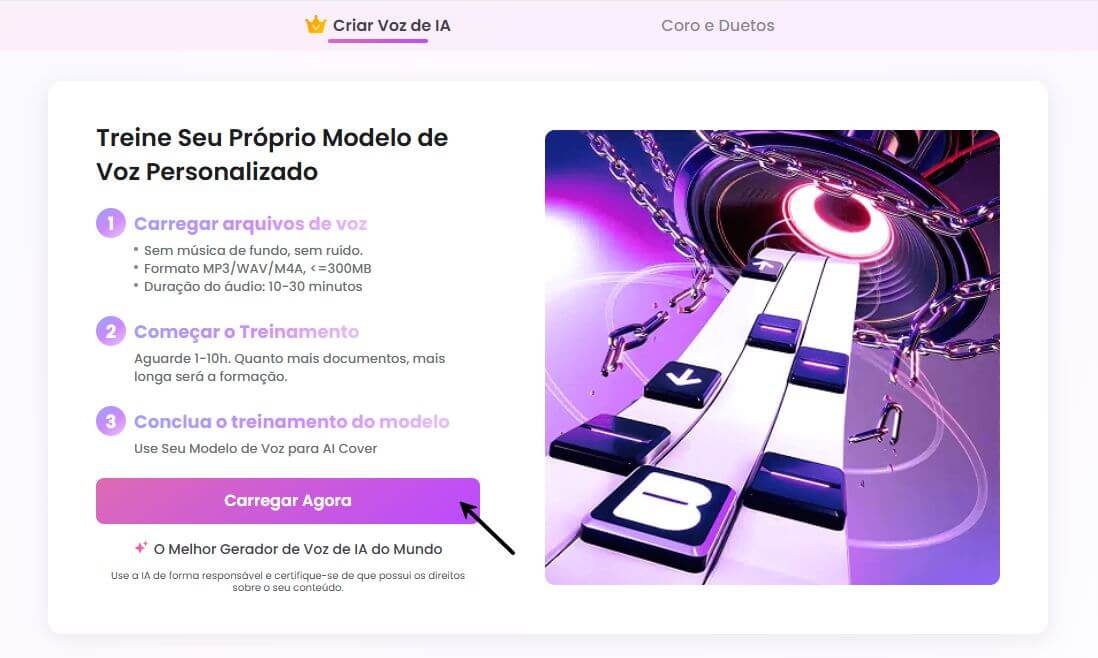 aplicativo que faz música com sua voz