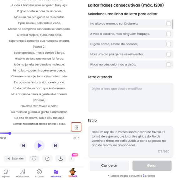 fazer letras de rap moveis