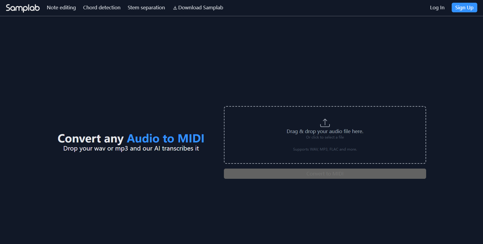 sample-labconverter mp3 to midi