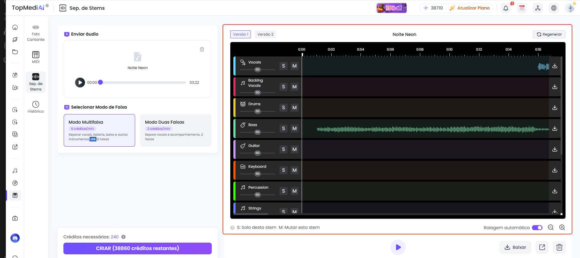 topmediai Exportação midi