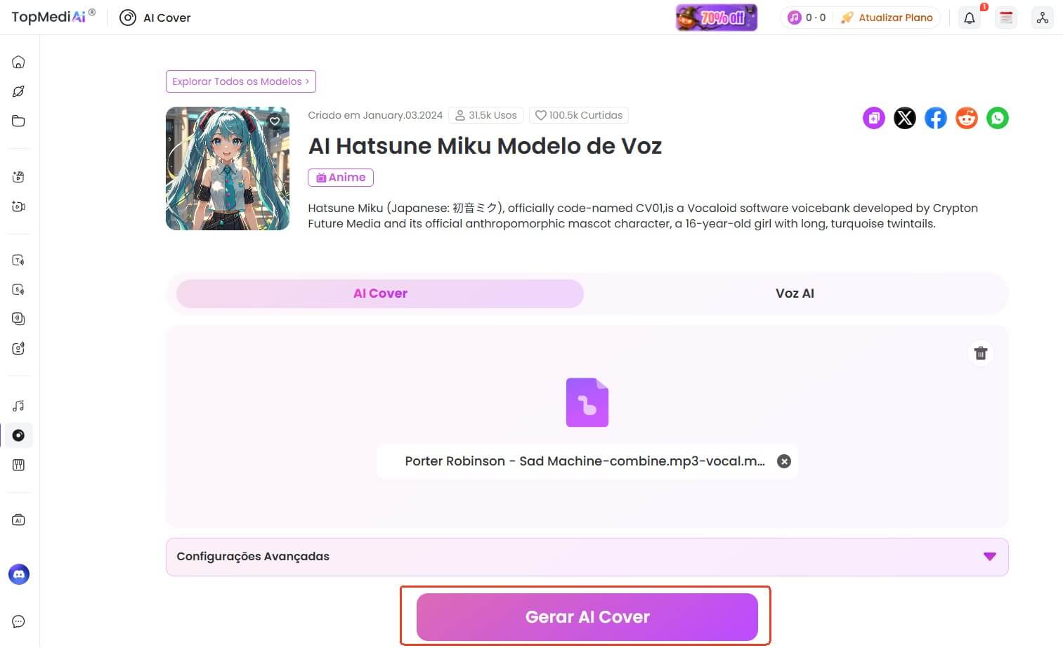 topmediai miku ai voice