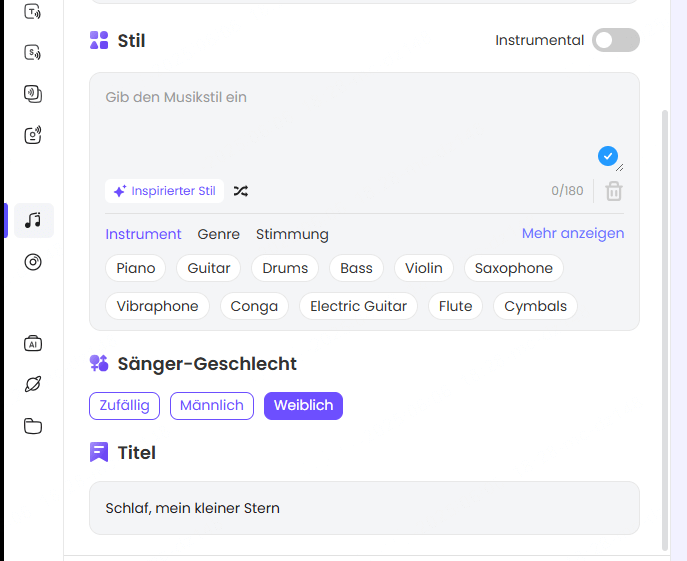 Songtext in Musik umwandeln in TopMediai auswählen