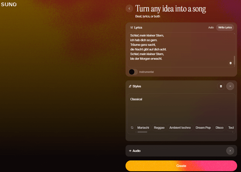 Suno AI Music Generator mit Text kostenlos