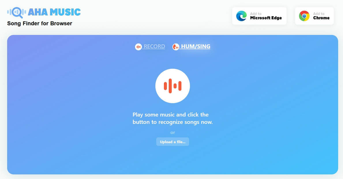 AHA Musik erkennen App summen