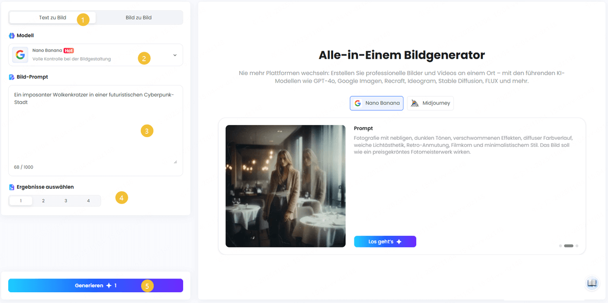Prompt für KI Bild eingeben