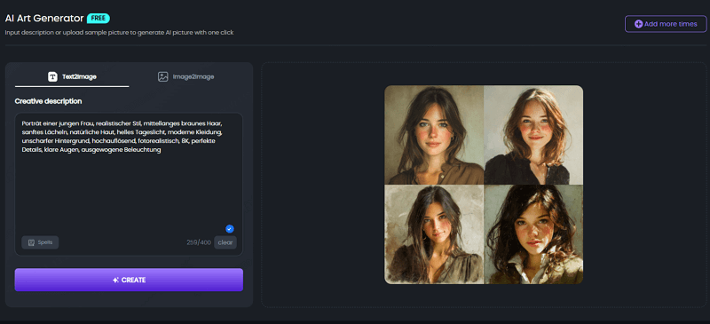 KI Tramfrau von TopMediai