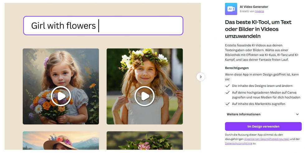 Canva KI Video Generator