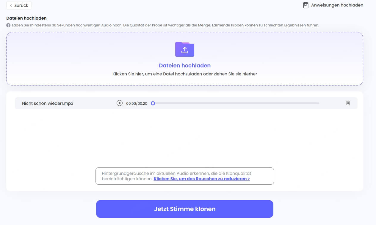 Eigene Stimme erstellen