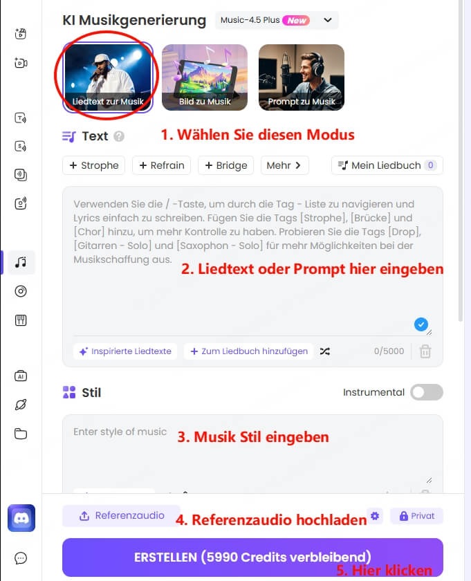 Musik mit Summen erstellen