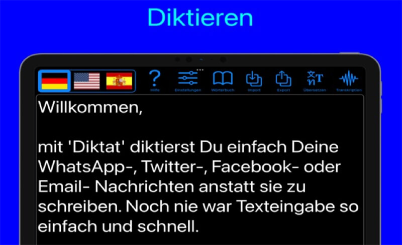 app sprachmemo in text umwandeln diktat