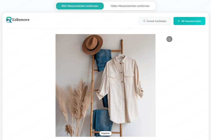 Ezremove Bild-Wasserzeichen mit KI entfernen