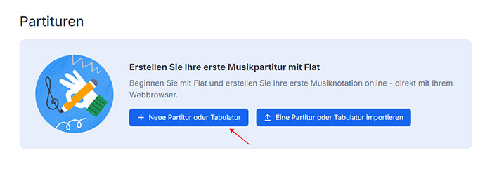 in flat neue partitur erstellen