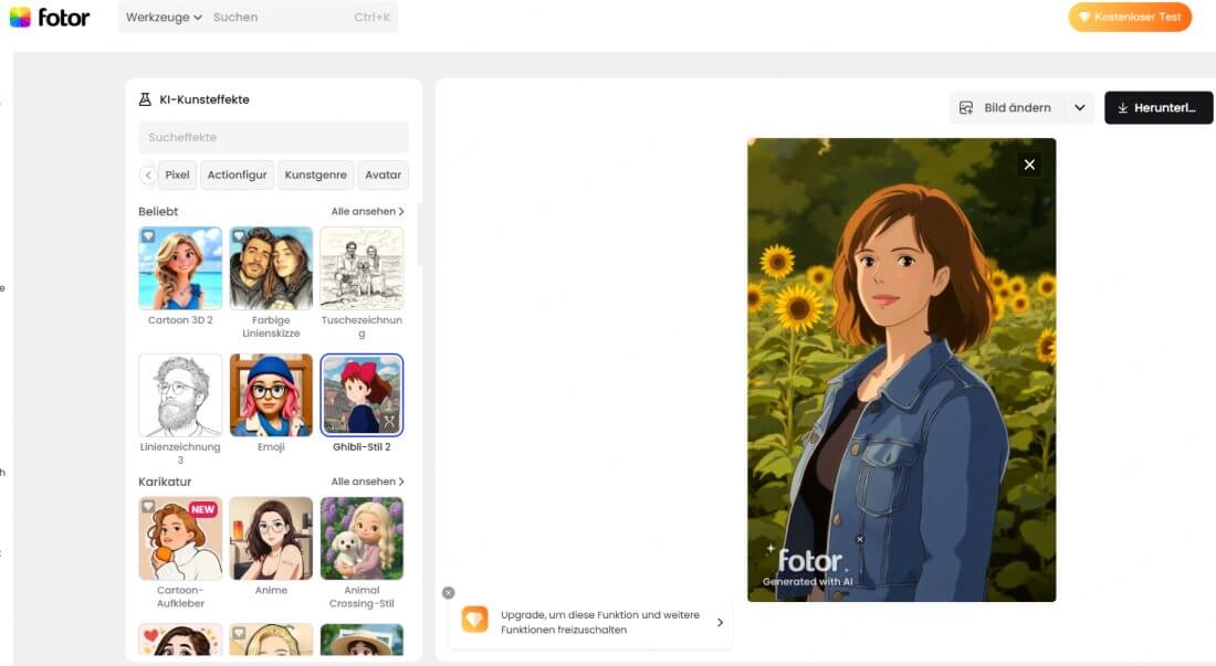 Fotor Stilübertragung