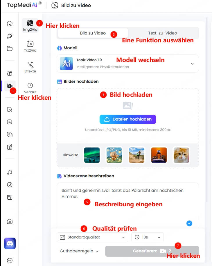 Bild zu Video in TopMediai wählen
