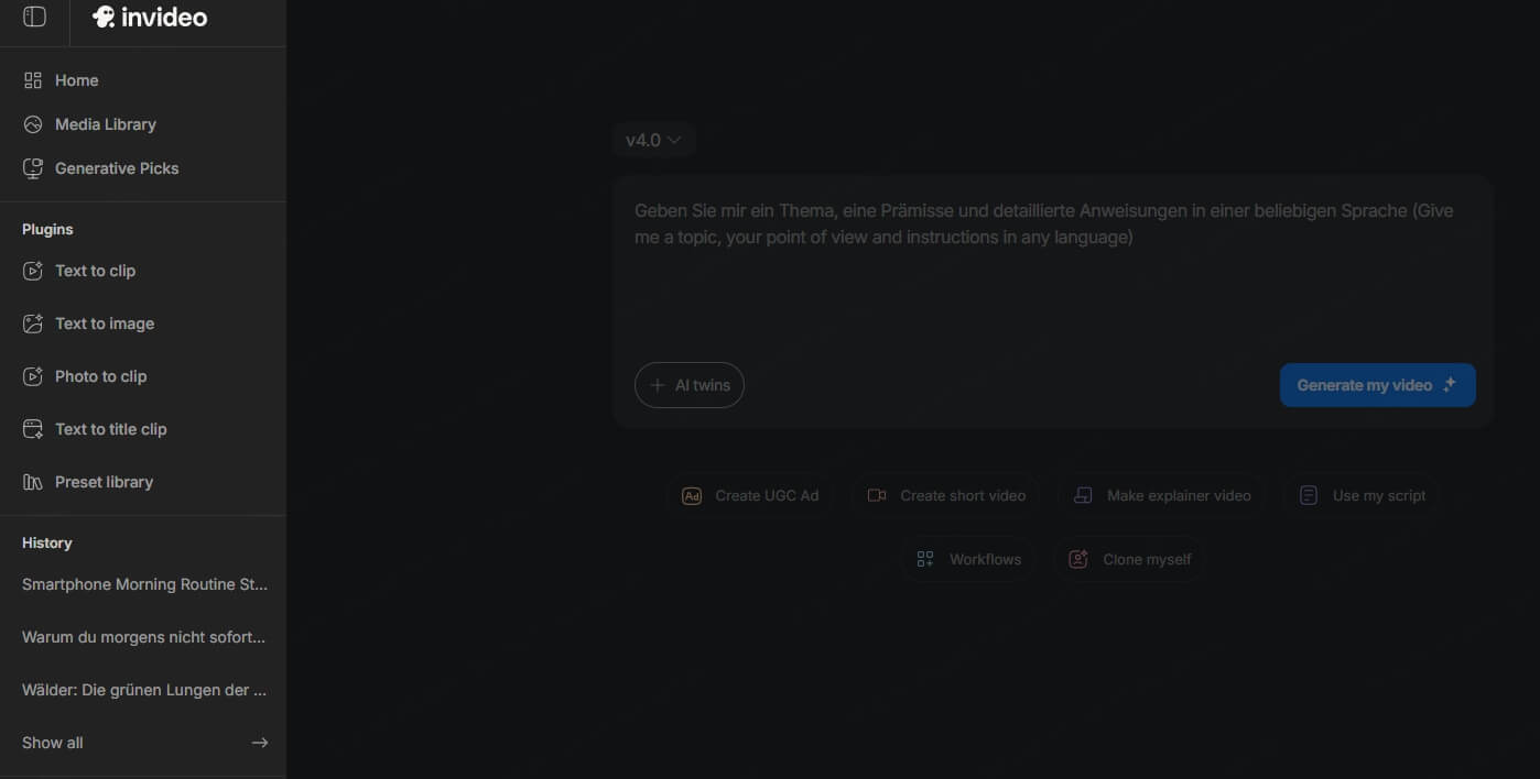 Invideo KI Video Generator