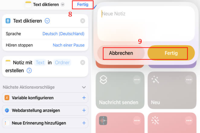 von notizen apple sprachmemo in text umwandeln