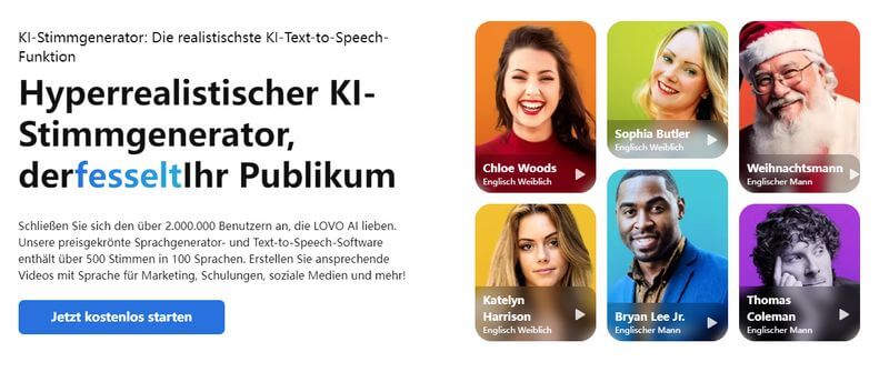 lovo.ai für prominente stimme