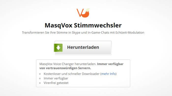 mit masqvox audio changer die stimme wechseln