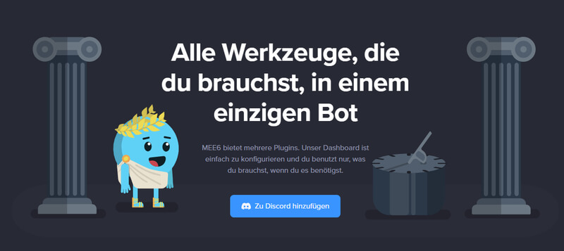 mee6 discord-bot mit vielen features neben musik