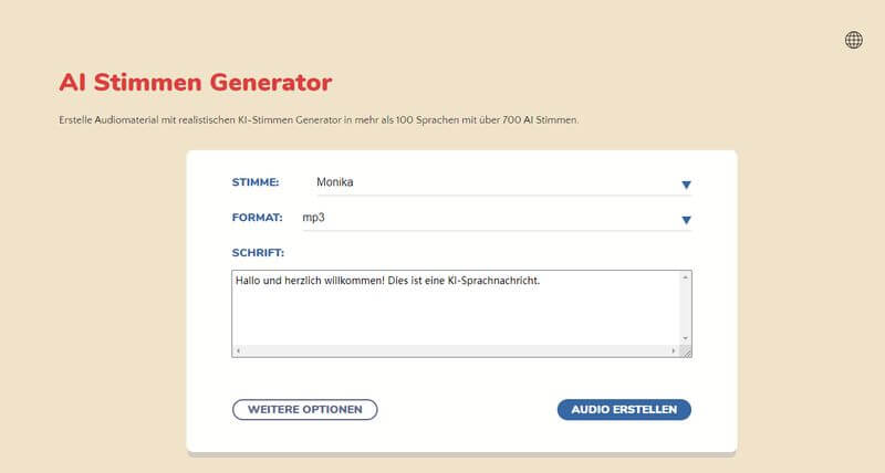 narakeet roboterstimme generator