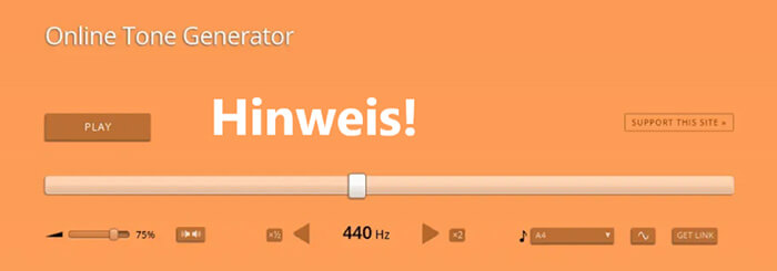 hinweis zu den tonegenerator online