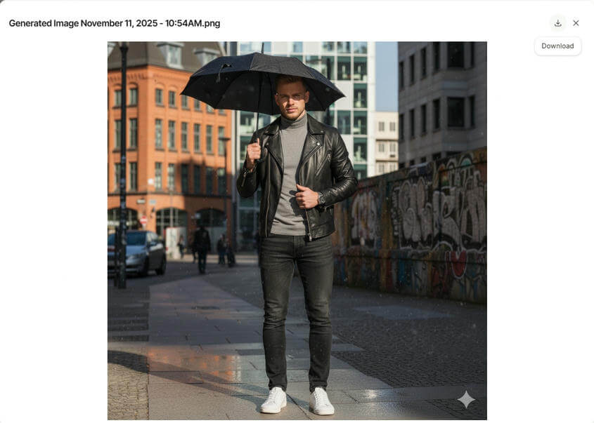 erstellte Bild herunterladen