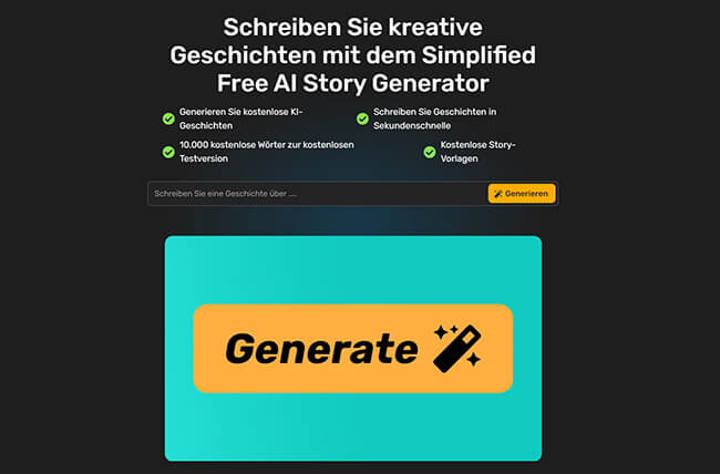 Simplified ai story generator