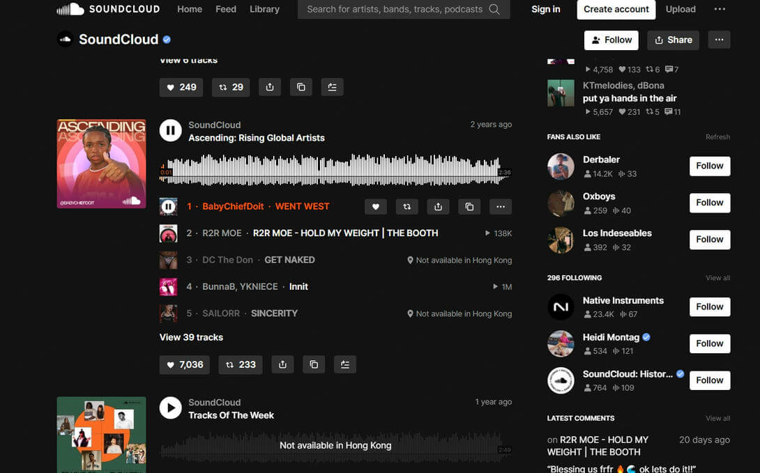 SoundCloud kostenlos Musik hören