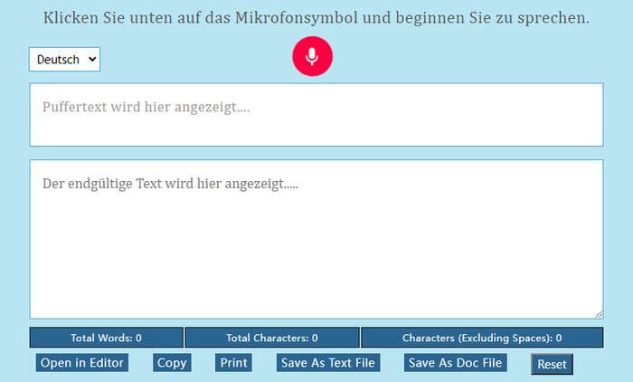 speech typing sprache zu text online kostenlos