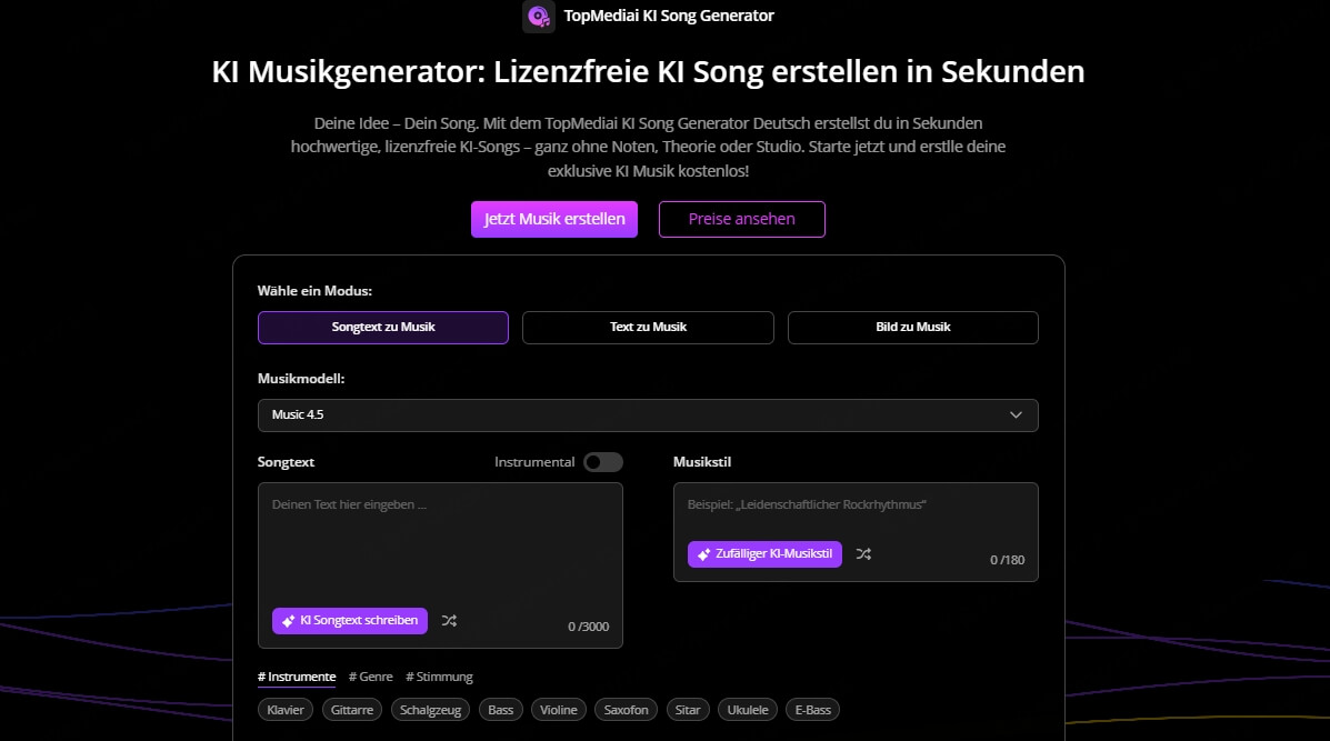TopMediai KI Jingle Generator