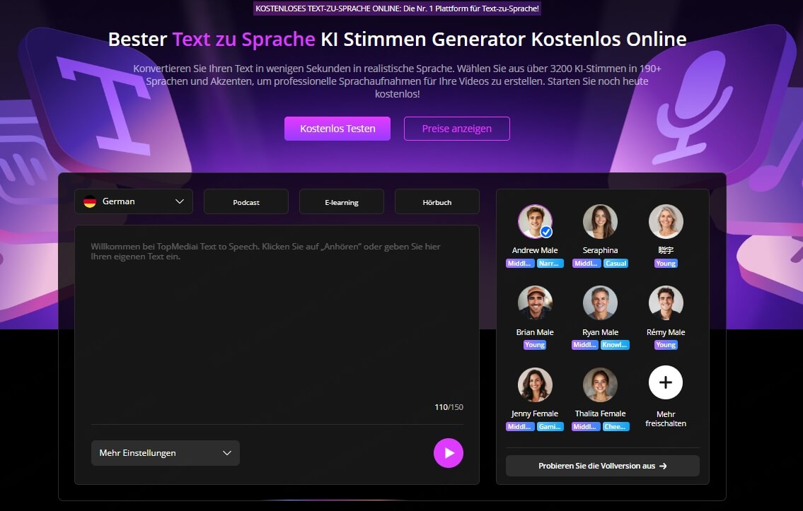 TopMediai KI Weihnachtsgrüße generator