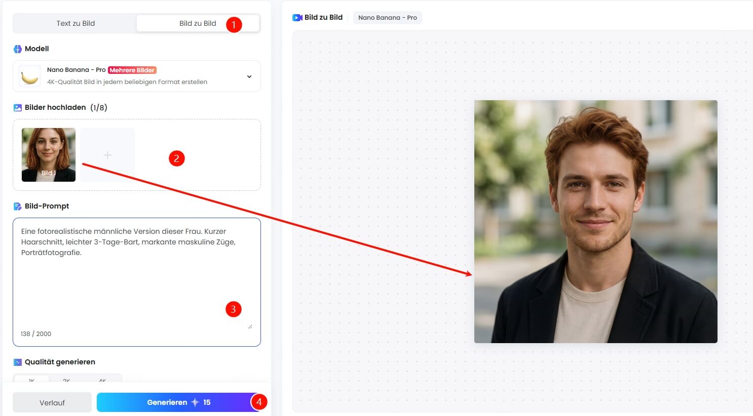 Geschlecht in Foto tauschen mit TopMediai